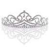 Anderson's Astrid Rhinestone Tiara, 2" High Silver Metal Crown with Sparkling Clear Rhinestones, Adjustable Fit & Removable Comfort Combs, Perfect for Prom, Homecoming, Weddings, Pageants, Quinceaeras, and Special Occasions view 1