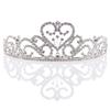 Anderson's Rowena Rhinestone Tiara, 2" High Silver Metal Crown with Sparkling Clear Rhinestones, Adjustable Fit & Removable Comfort Combs, Perfect for Prom, Homecoming, Weddings, Pageants, Quinceaeras, and Special Occasions view 1
