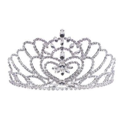 Andersons Cassandra Clear Rhinestone Rose Gold Tiara, 2 7/8" High HandCrafted Crown with Sparkling Gemstones, Adjustable Fit with Removable Combs, Elegant Accessory for Weddings, Prom Queen, Homecoming, Pageants, Quinceaeras, and Sweet 16 Celebrat