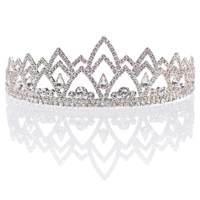 Anderson's Yara Rhinestone Tiara, 2 1/4-Inch Tall Silver Crown with Sparkling Clear Crystals  Adjustable Wedding Tiara for Brides, Prom Queen, Homecoming, Pageants, Sweet 16 & Quinceaera