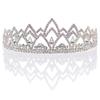 Anderson's Yara Rhinestone Tiara, 2 1/4-Inch Tall Silver Crown with Sparkling Clear Crystals  Adjustable Wedding Tiara for Brides, Prom Queen, Homecoming, Pageants, Sweet 16 & Quinceaera view 1