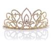 Andersons Adela Tiara, 2-1/4 Inches High, Gold Rhinestone Crown, Prom Queen Tiara, Princess or Pageant Headpiece for Wedding, Homecoming, Quinceaera, Birthday, School Dance, Winter Formal, Award, Costume, Party, Event view 1