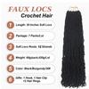Faux Locs Crochet Hair Soft Locs 20 Inches 7 Packs Crochet Locs Crochet Hair Black Natural Wave Braids Hair Extensions Distressed Locs Pre Looped Crochet Butterfly Locs For Black Women view 2