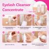 AuReve Eyelash Cleanser Concentrate 100ml Lash Extension Shampoo Oil-Free Eyelash Extension Shampoo with Salon Home Care -Makes 20 Bottles 60ml Lash Shampoo, Rose view 4