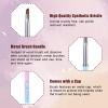 3pcs Nail Art Clean Up Brushes, Painting Tools With Round & Angled Head Silicone Acrylic Brush, Dotting Pen for Design, Cleaning Polish Mistake on Cuticles view 3