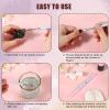 3pcs Nail Art Clean Up Brushes, Painting Tools With Round & Angled Head Silicone Acrylic Brush, Dotting Pen for Design, Cleaning Polish Mistake on Cuticles view 4