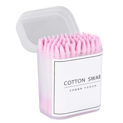 FOMIYES Disposable Cotton Buds 300 Pack Face Pads Cleansing Cotton Swabs for Travel