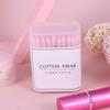 FOMIYES Disposable Cotton Buds 300 Pack Face Pads Cleansing Cotton Swabs for Travel view 2