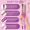 Shine Chance Acrylic Nail Brush Size 10, 100% Real Kolinsky Art Nail Brush for Acrylic Powder Application, Handmade Women Manicure Nail Extension Tool for Professional DIY Home Salon and Beginners view 2