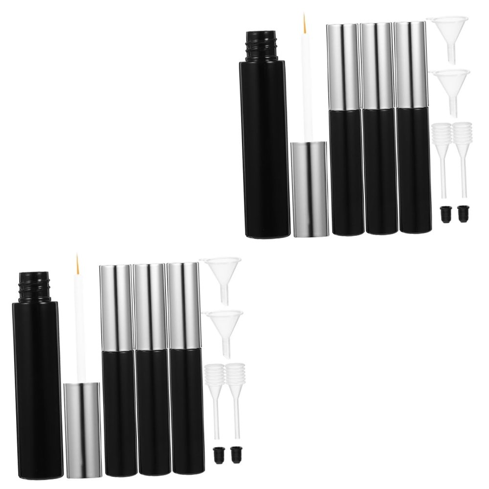 Beaupretty 8pcs Empty Eyeliner Tube Set with Funnels and Pipettes for Custom Eyeliner and Oil Travel-friendly Refillable Containers for Women and Girls