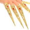 Beaupretty Halloween Costumes Claws Cosplay 10pcs Finger Nail Tip Claw Rings Ancient Costume Fingertip Cover Halloween Costume Accessory Claw Rings Nail Accessories view 4
