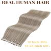 Hetto Tape in Hair Extensions Human Hair Ash Blonde Highlight Bleach Blonde Tape on Extensions Straight #18/613 16 Inch Tape in Remy Hair Extensions 20Pcs 50g Real Hair view 4
