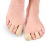 minkissy 2pairs Silicone Toe Sleeves Fabric Closed Toe Caps for Blisters Calluses and Bunions Breathable Gel Lining Comfortable Fit for Everyday Shoes Skin Tone view 3