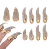 Beaupretty 10pcs Metal Decorative Nails Finger Claw Ring Finger Nail Claw Halloween Fingernails Claw Nails Halloween Finger Claws Halloween Costume Claws Fingernail Claw Rhinestones Alloy Paw view 1