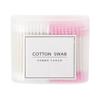 FOMIYES 2packs Double-head Cotton Swabs Disposable Makeup Tool for Cleaning Ear Care and Arts Crafts Pink White Precision Tip and Rounded Ends view 1