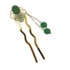 MIAO WU Jade Flower Hair Pins Women Girls Hair Stick,Retro Hanfu U Shape Chopsticks Hair Styling Hair Making Accessories Headwear 3.5inch view 2