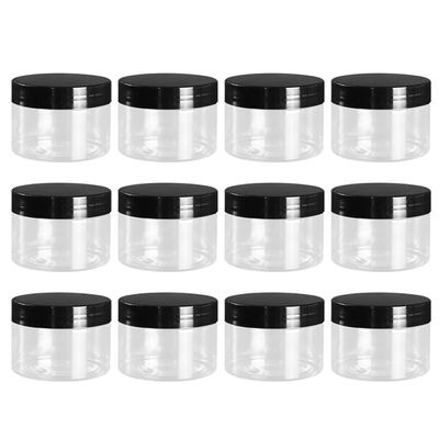 KALLORY 12pcs Transparent Cream Jars for Makeup and Masks Leak Cosmetic Containers for Travel Storage for Women and Girls