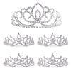 Anderson's Sasha Queen and Amara Princess Tiara Set, 5-Piece Silver Rhinestone Crowns for Prom, Homecoming, Winter Formal, Pageants, Weddings & Special Events, Adjustable Fit with Comfort Combs view 1