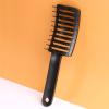 PVBOX Big Curved Comb Fluffy Hair Comb Shape Smooth Hair Comb Curved Wide Teeth Curly Hair Rib Comb Blackribbendcomb view 1