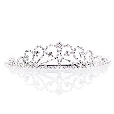 Anderson's Raya Rhinestone Tiara, 1.5" High Silver Metal Crown with Sparkling Clear Rhinestones, Adjustable Fit & Removable Comfort Combs, Perfect for Prom, Homecoming, Weddings, Pageants, Quinceaeras, and Special Occasions