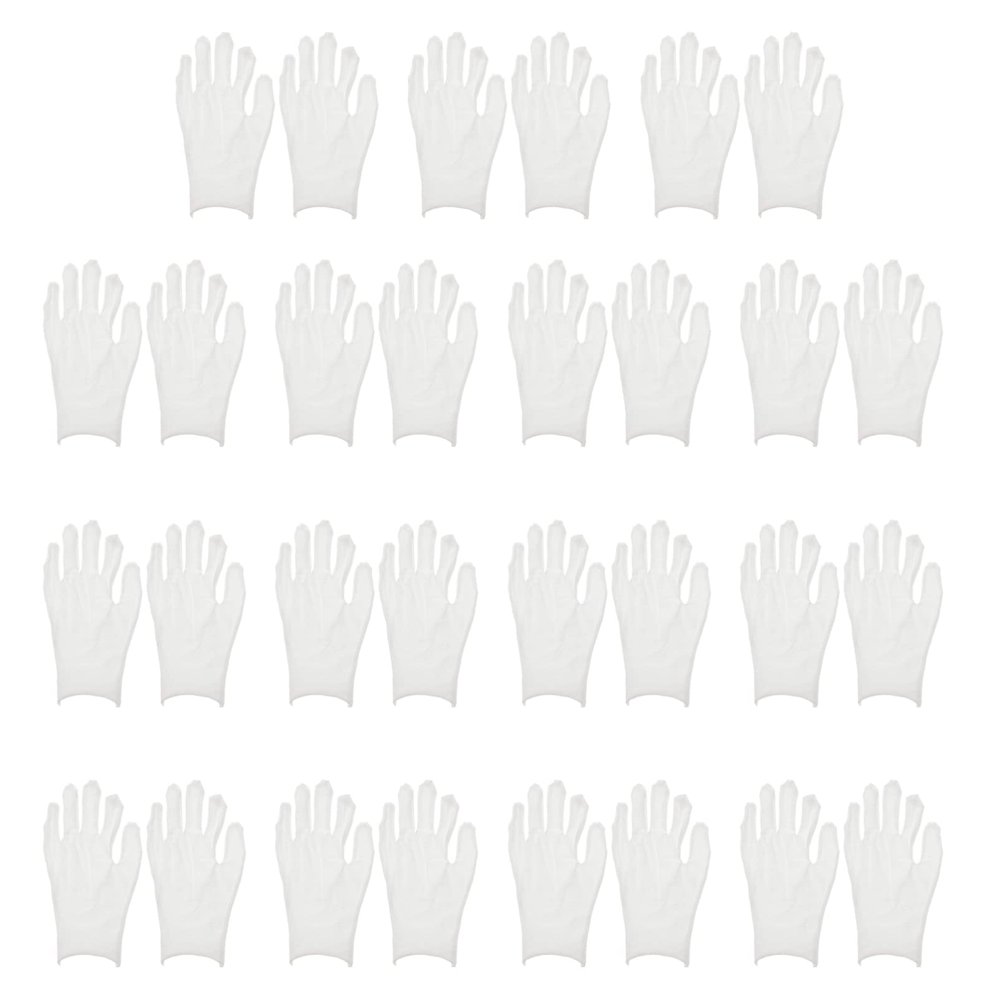 Mobestech Gloves Cotton White 15 Pairs Overnight Moisture Gloves Cotton Gloves Moisturizing Gloves Gloves