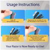 WOODEN HANDLE - BLACK RAZOR AND BLACK DERBY BLADES view 3