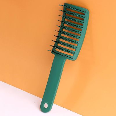 PVBOX Big Curved Comb Fluffy Hair Comb Shape Smooth Hair Comb Curved Wide Teeth Curly Hair Rib Comb Greenribsbentcomb