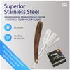 Equinox Fancy Straight Edge Razor - Manual Shaver for Men - Includes 100 Disposable Derby Blades - Wooden Handle - Barber Kit - Straight Razors for Men - Navajas para barbero - retro straight razor view 2
