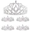 Anderson's Mirabella Queen and Amara Princess Tiara Set, 5-Piece Silver Rhinestone Crowns for Prom, Homecoming, Winter Formal, Pageants, Weddings & Special Events, Adjustable Fit with Comfort Combs view 1