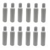 Natural Farms 4 oz White Cosmo Plastic Bottles -12 Pack Empty Bottle Refillable - BPA Free - Essential Oils - Aromatherapy | White Press Down Disc Cap - Made in the USA view 1