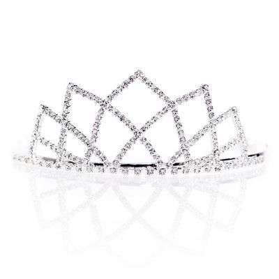 Anderson's Maxine Rhinestone Tiara, 2" High Silver Metal Crown with Sparkling Clear Rhinestones, Adjustable Fit & Removable Comfort Combs, Perfect for Prom, Homecoming, Weddings, Pageants, Quinceaeras, and Special Occasions