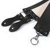 Razor Strop - Barber's Latigo Leather Straight Razor Strop. Dual Strap that will be a Great Addition for Any Straight Razor. PREMIUM LEATHER Strop for Sharpening. (Black Personalized) view 4