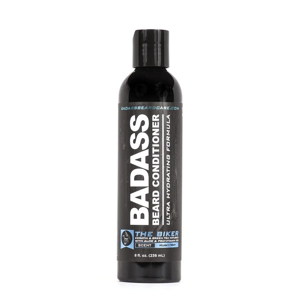 Badass Beard Care Beard Conditioner For Men - THE BIKER, 8oz - Made of Natural Ingredients for A Healthy, Soft, & Itch Free Beard and Mustache
