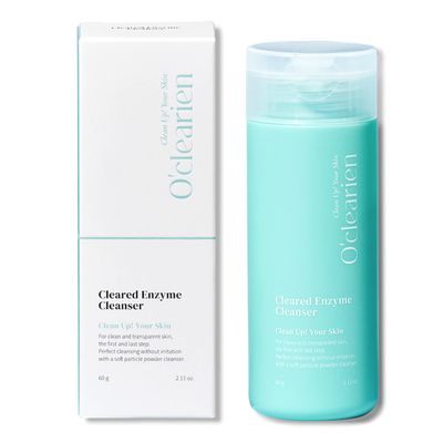 [O'CLEARIEN] Enzyme Cleanser 60g / 2.11oz | Powder Wash, Low PH, Make Up Remover for Sensitive Skin, Non-irritating, Reducing Pores, and Acne