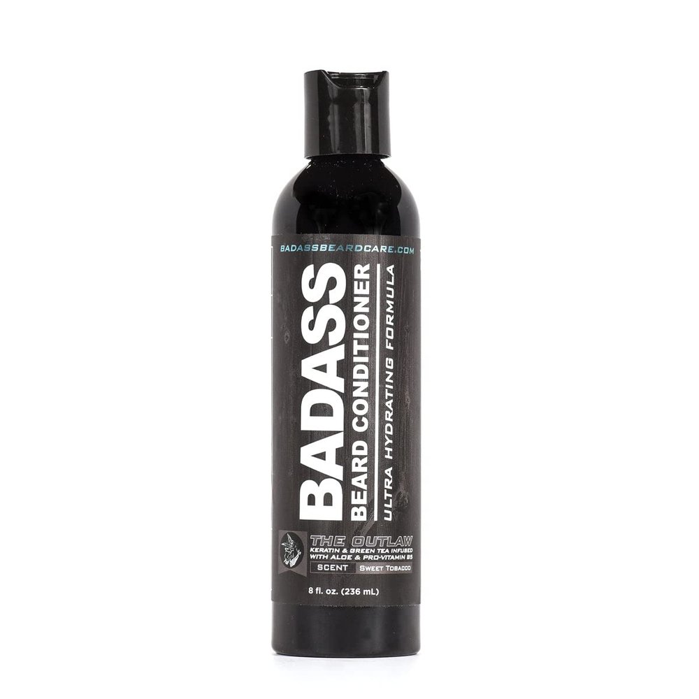 Badass Beard Care Beard Conditioner For Men - THE OUTLAW, 8oz - Made of Natural Ingredients for A Healthy, Soft, & Itch Free Beard and Mustache