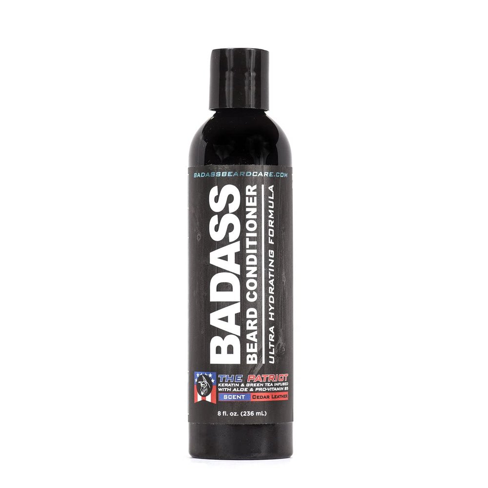 Badass Beard Care Beard Conditioner For Men - THE PATRIOT, 8oz - Made of Natural Ingredients for A Healthy, Soft, & Itch Free Beard and Mustache