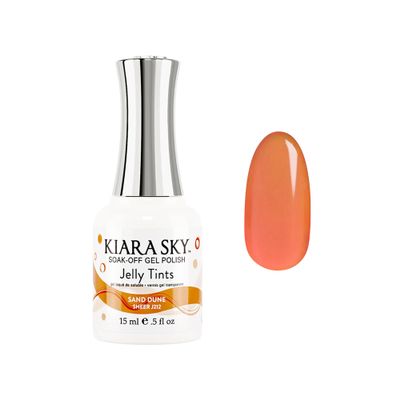 KIARA SKY Jelly Tints Soak Off Gel Polish 15ml, Sand Dune (auburn brown)