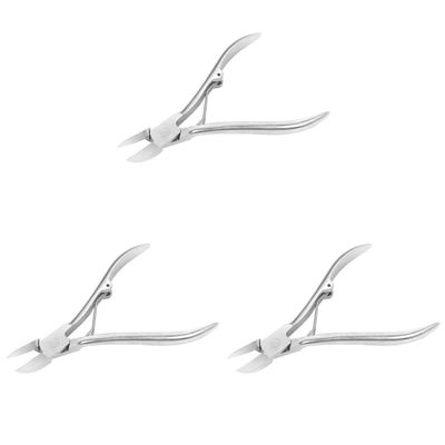 FRCOLOR 3pcs Stainless Steel Nail Cuticle Clippers Professional Nail Care Tools Comfortable Grip for Home Use