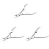 FRCOLOR 3pcs Stainless Steel Nail Cuticle Clippers Professional Nail Care Tools Comfortable Grip for Home Use view 1