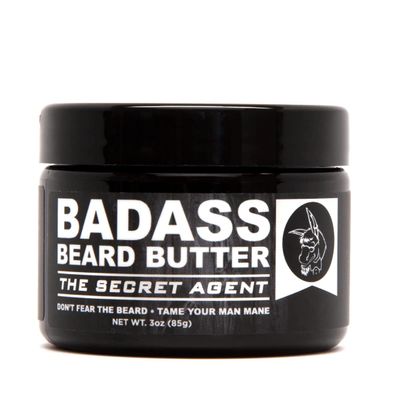 Badass Beard Care Beard Butter For Men - THE SECRET AGENT, 3 oz - Made of Natural Ingrediens for Healthy, Soften and Itchness Free Beard and Mustache