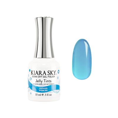 KIARA SKY Jelly Tints Soak Off Gel Polish 15ml, H2Oasis (translucent blue)