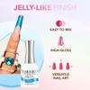 KIARA SKY Jelly Tints Soak Off Gel Polish 15ml, Fairy Duster (red and pink mix) view 4