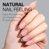 AILLSA Short Almond Nail Tips 450PCS Upgraded Matte Gel Nails Tips No Filed Pre-shaped Soft Full Cover Short Almond Nails Clear False Gelly Nail Tip for Soak Off Nail Extensions 15 Sizes view 3