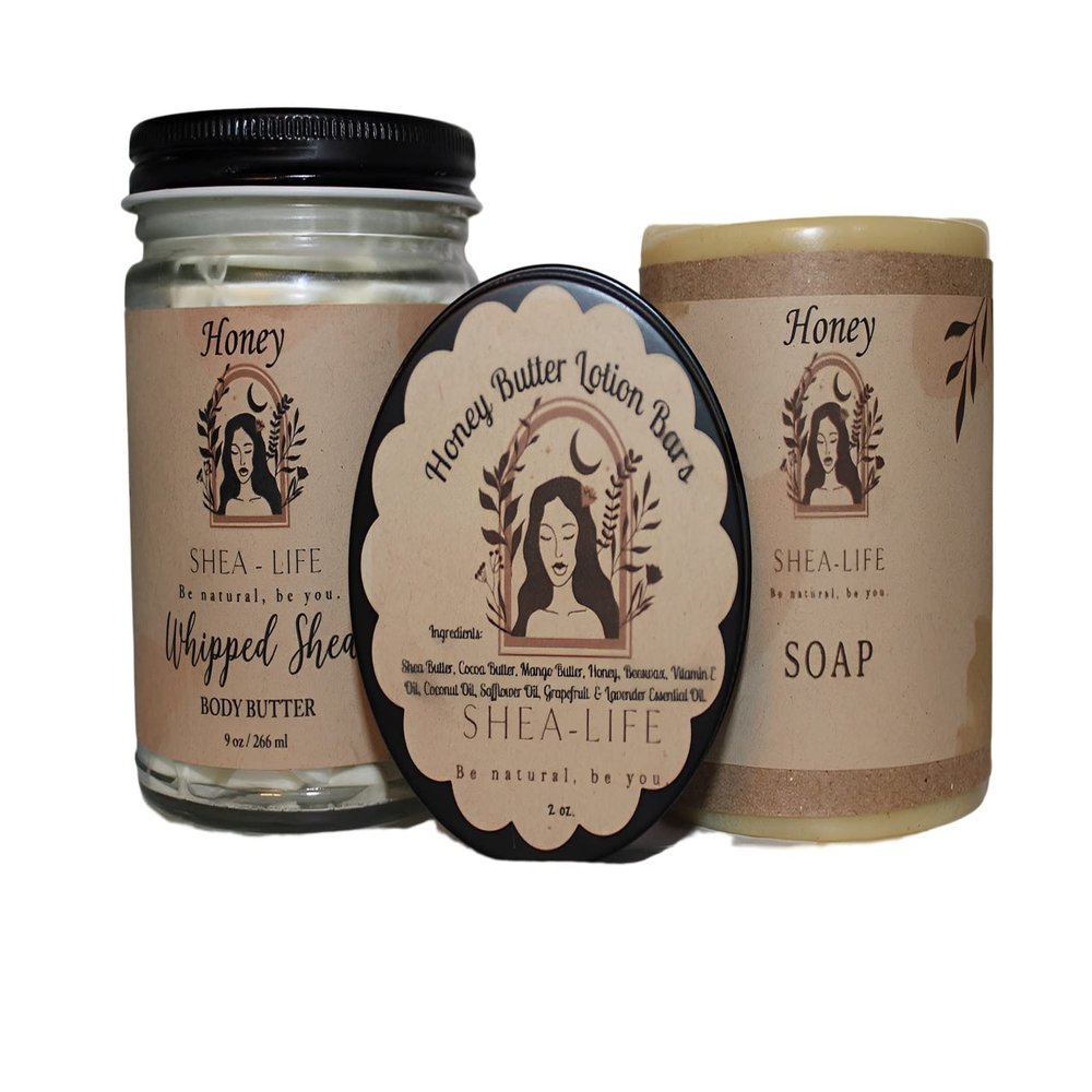 Honey Butter Gift Box, Honey butter bar, Honey whipped body butter, Honey soap, Nourishing gift box, Women and Men Gift box
