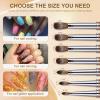 Shine Chance Acrylic Nail Brush Size 10, 100% Real Kolinsky Art Nail Brush for Acrylic Powder Application, Handmade Women Manicure Nail Extension Tool for Professional DIY Home Salon and Beginners view 4