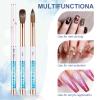 Shine Chance Acrylic Nail Brush Size 14, 100% Real Kolinsky Art Nail Brush for Acrylic Powder Application, Handmade Women Manicure Nail Extension Tool for Professional DIY Home Salon and Beginners view 2