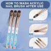 Shine Chance Acrylic Nail Brush Size 14, 100% Real Kolinsky Art Nail Brush for Acrylic Powder Application, Handmade Women Manicure Nail Extension Tool for Professional DIY Home Salon and Beginners view 3