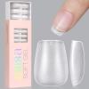 AILLSA Extra Short Coffin Nail Tips 450pcs Gel Full Cover Nails Tips Matte Pre-filed Press on Fake Soft Nail Tip 15 Sizes Pre-Shaped False Gelly Nails Tip view 1