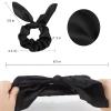 ACO-UINT 20 Pack Black Satin Scrunchies for Women, Hair Ties for Thick Hair, Cute Bow Hair Scrunchies with Ribbon for Girls, 20 Pcs Hair Accessories view 2