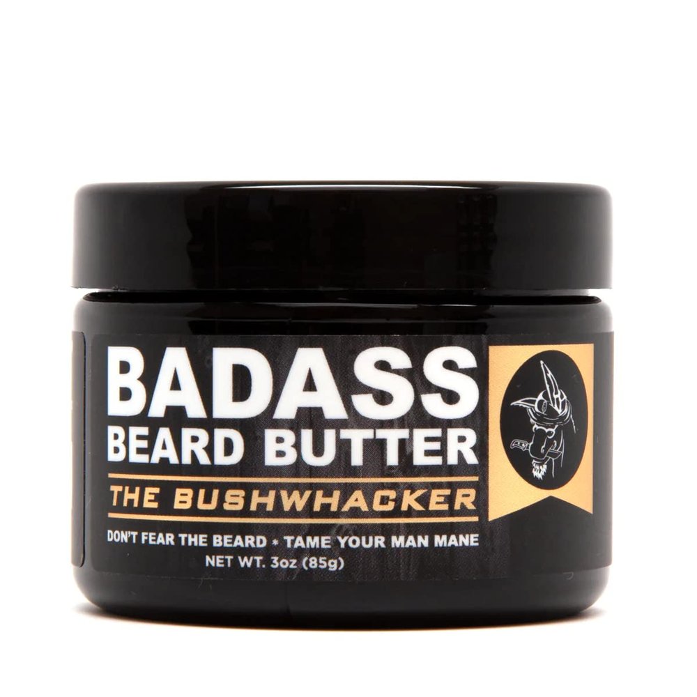 Badass Beard Care Beard Butter For Men - THE BUSHWHACKER, 3 oz - Made of Natural Ingrediens for Healthy, Soften and Itchness Free Beard and Mustache